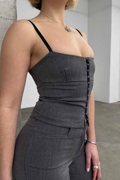 Elle Top - Grey