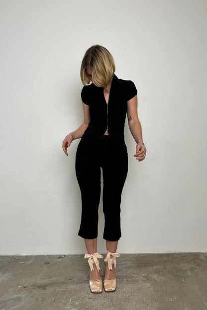Flared Capris - Black