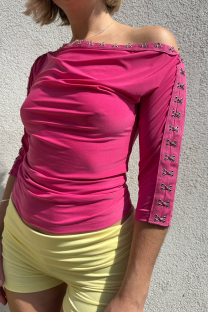 Hooked Top - Raspberry