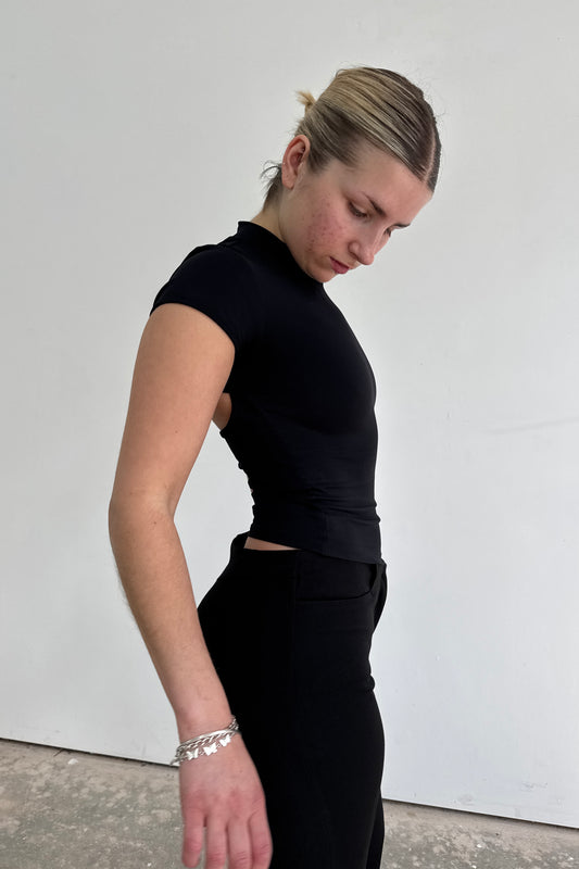 The Mock Neck Top - Ink