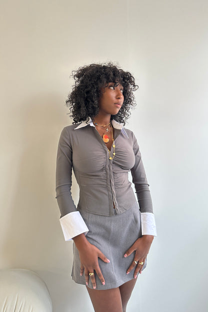 Elle Mini Skirt - Grey