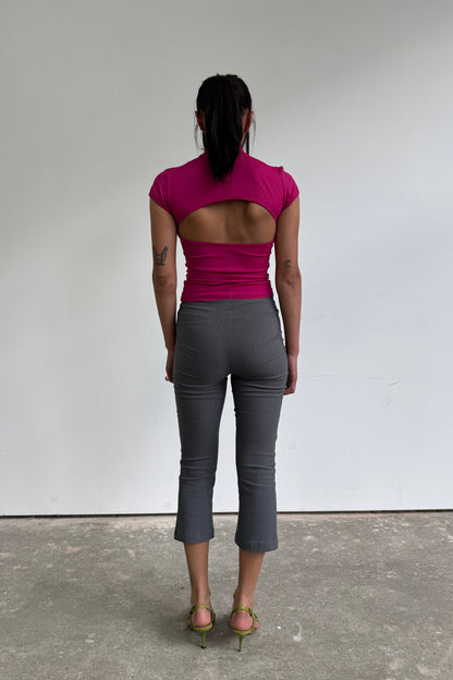 Mock Neck Top - Berry Pink