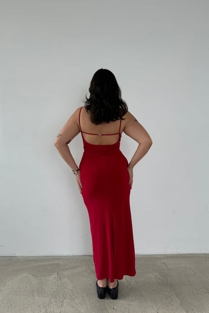 Slinky Maxi Dress - Red