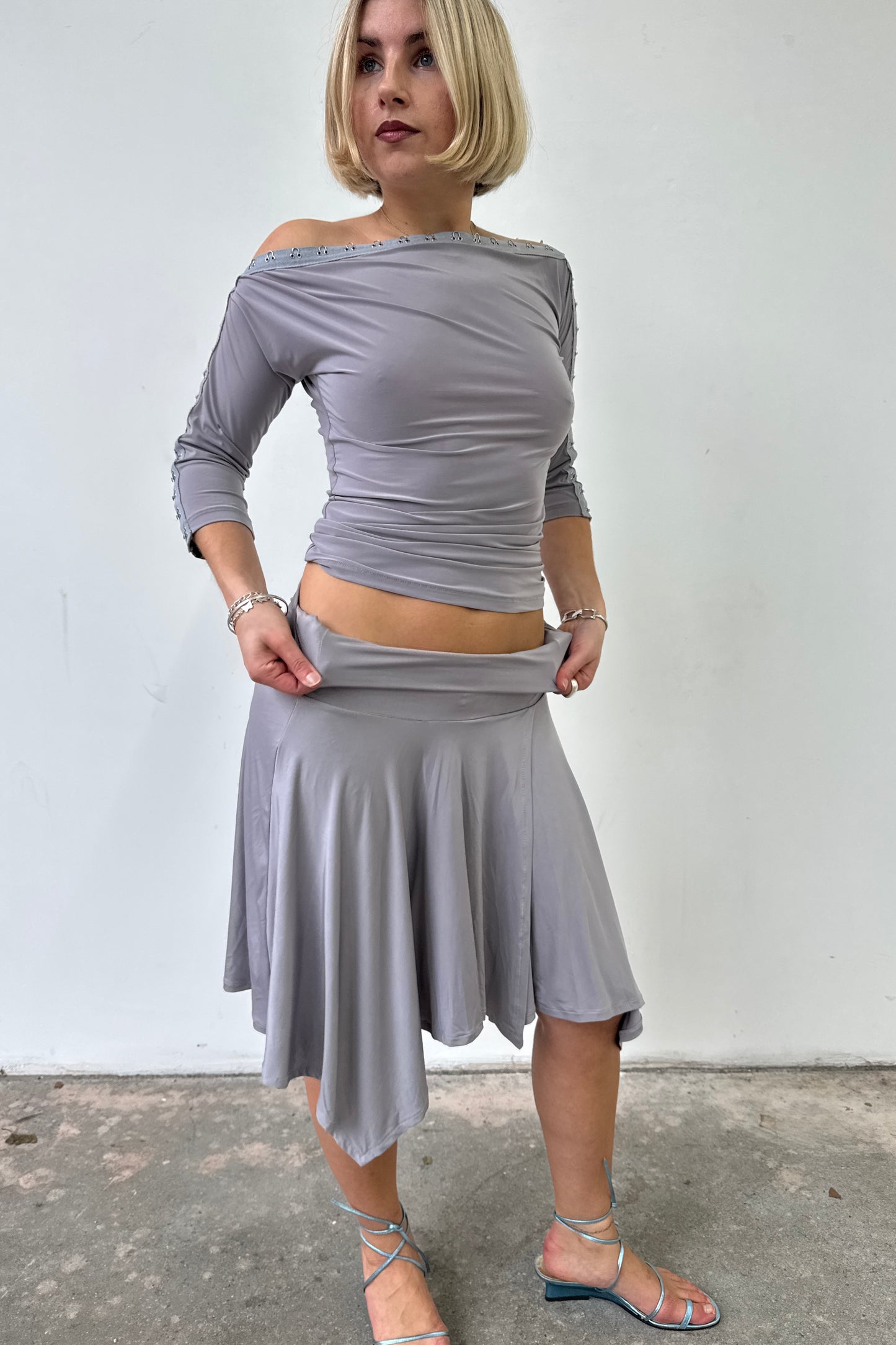 Slinky Skirt - Cloud