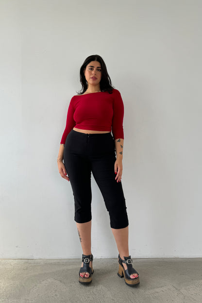 Flared Capris - Black