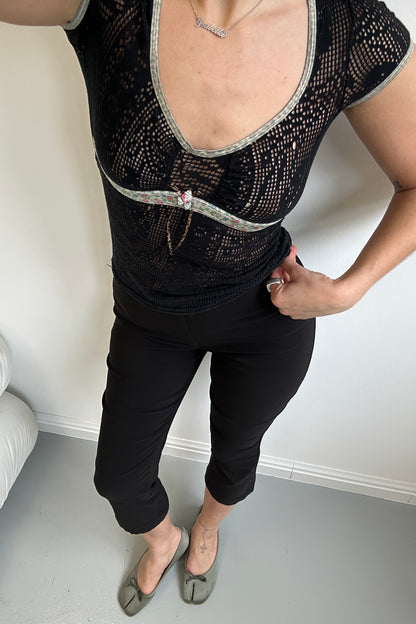 Flared Capris - Black
