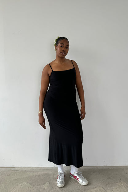 Slinky Maxi Dress - Black
