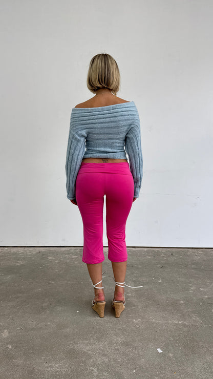 Slinky Capris -  Raspberry
