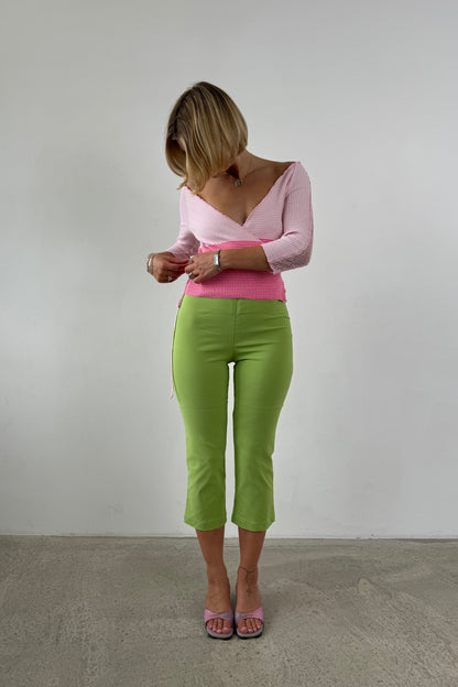 Flared Capris - Pistachio