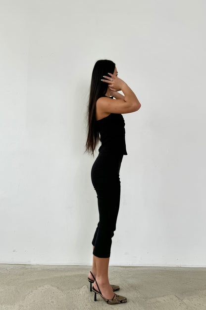 Flared Capris - Black