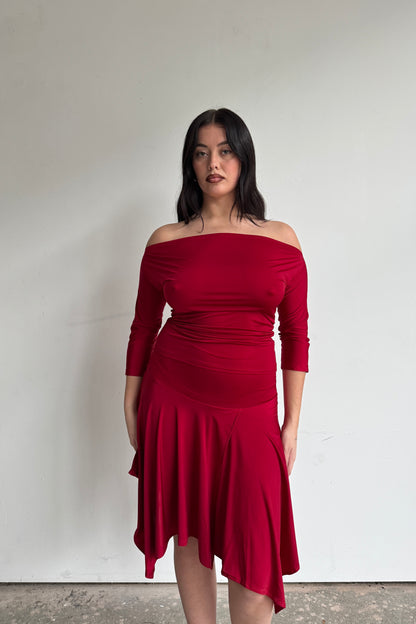 Slinky Skirt - Cherry