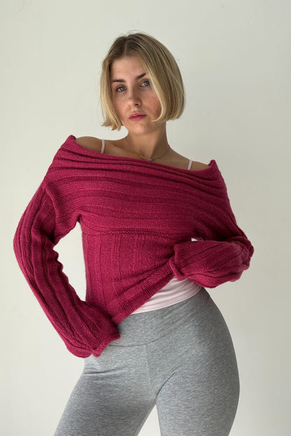2 Way Knit - Raspberry