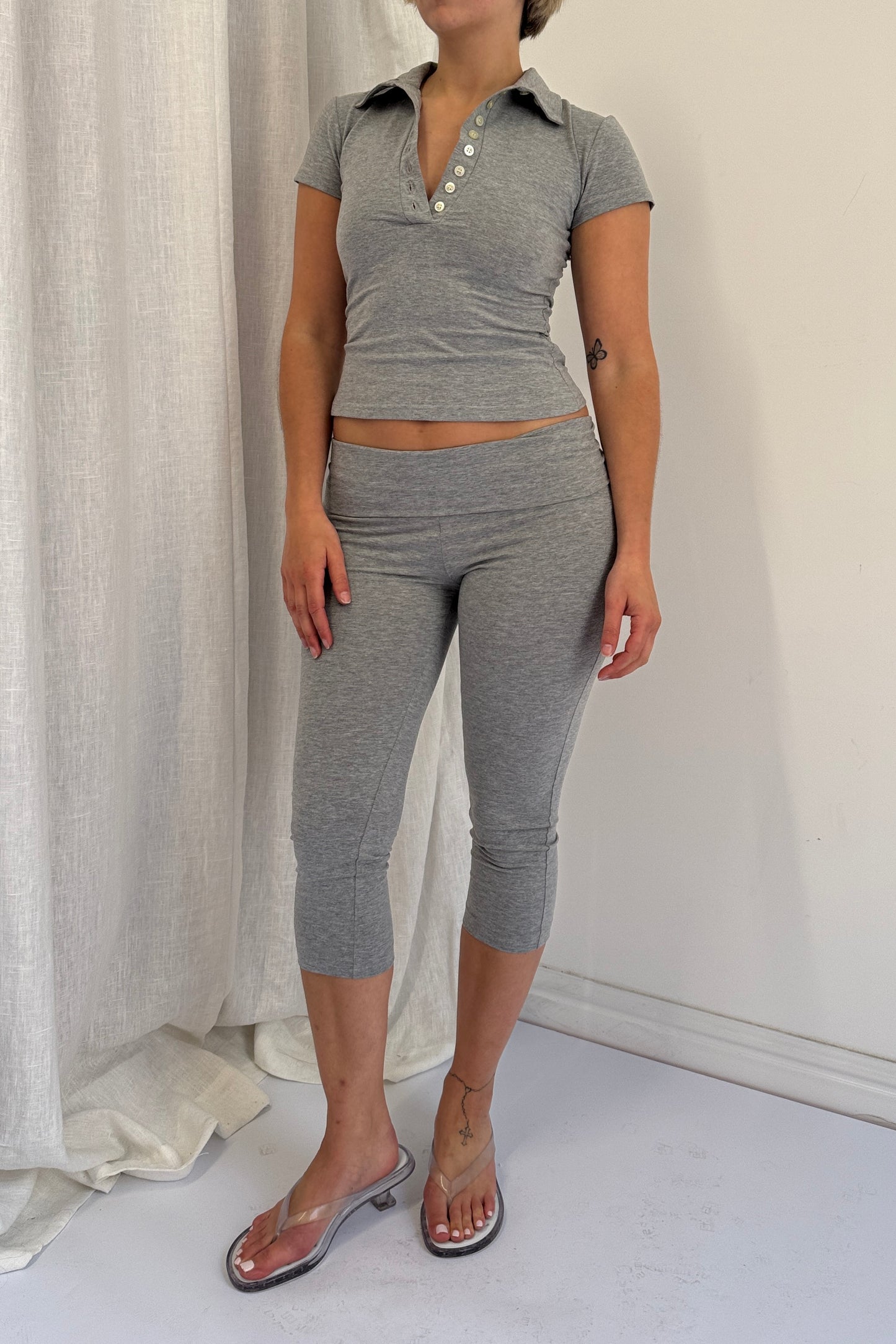 Polo Top - Grey