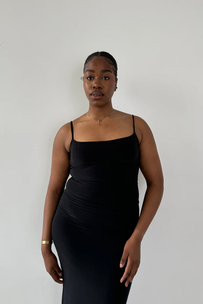 Slinky Maxi Dress - Black