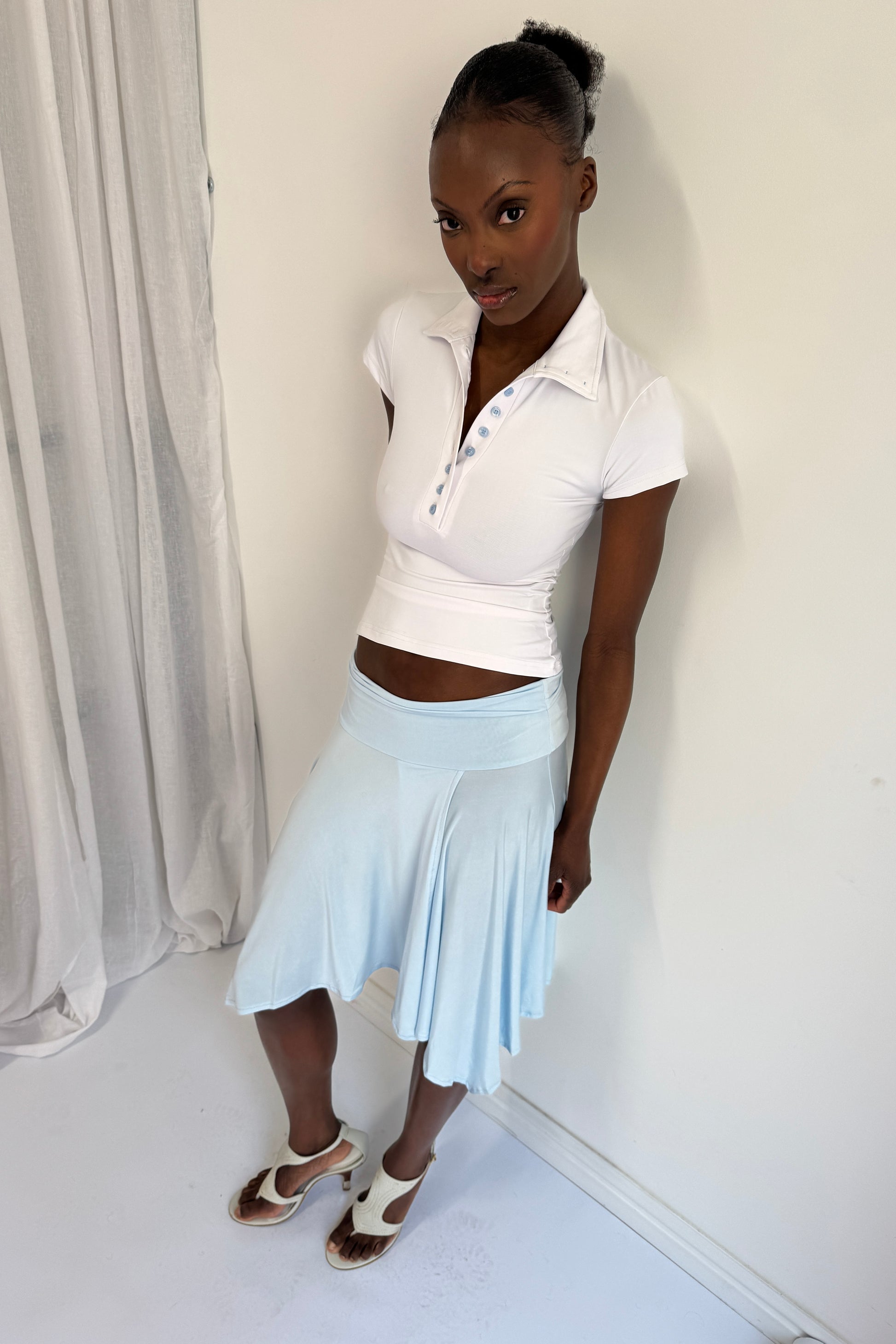 Slinky Skirt - Sky