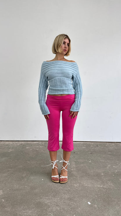 Slinky Capris -  Raspberry