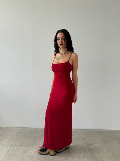 Slinky Maxi Dress - Red