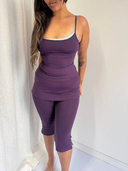 Flex Studio Capris - Aubergine