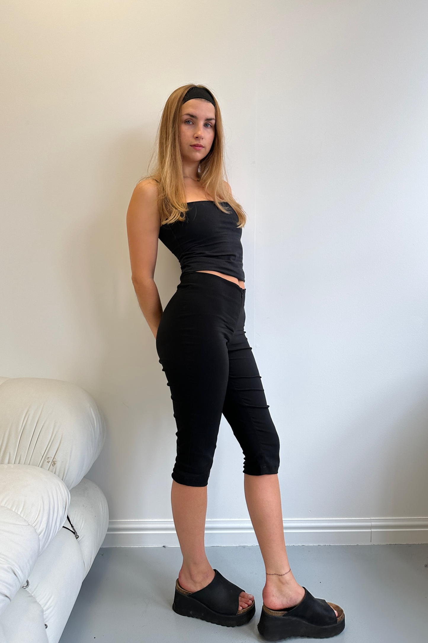 The slim fit capris - Black