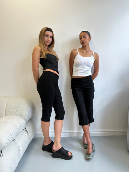 Slim Fit Capris - Black
