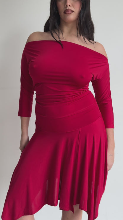 Draped top - Cherry
